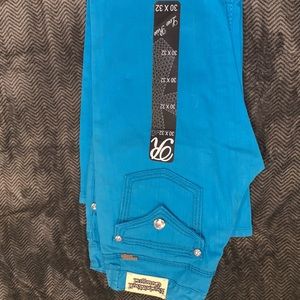 Teal boot cut jeans